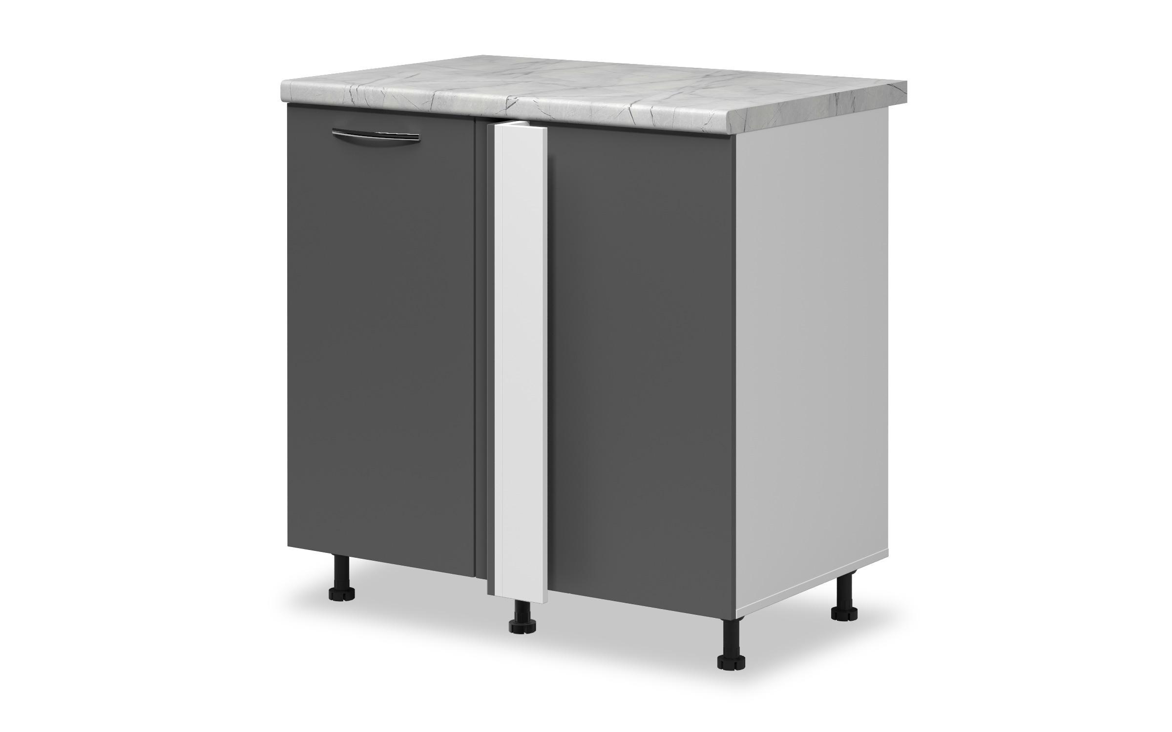 Corner kitchen cabinet Dakota 17 right, anthracite matt  1